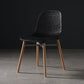 Scandinavian Style Plastic Dining Armless Chair Solid Back Chair with Wooden Legs Black 1 Piece Clearhalo ' kitchen&dining_furn' 'Dining Chairs' 'Dining Tables & Seating' 'dining_chair' 'furn' 'furn_dining_chair' 'Furniture' 'furniture_dining_chair' 'Kitchen & Dining Furniture' 'kitchen' 4039127