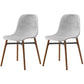 Scandinavian Style Plastic Dining Armless Chair Solid Back Chair with Wooden Legs White 2 Piece Set Clearhalo ' kitchen&dining_furn' 'Dining Chairs' 'Dining Tables & Seating' 'dining_chair' 'furn' 'furn_dining_chair' 'Furniture' 'furniture_dining_chair' 'Kitchen & Dining Furniture' 'kitchen' 4039135