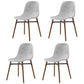 Scandinavian Style Plastic Dining Armless Chair Solid Back Chair with Wooden Legs White 4 Piece Set Clearhalo ' kitchen&dining_furn' 'Dining Chairs' 'Dining Tables & Seating' 'dining_chair' 'furn' 'furn_dining_chair' 'Furniture' 'furniture_dining_chair' 'Kitchen & Dining Furniture' 'kitchen' 4039138