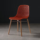 Scandinavian Style Plastic Dining Armless Chair Solid Back Chair with Wooden Legs Red 1 Piece Clearhalo ' kitchen&dining_furn' 'Dining Chairs' 'Dining Tables & Seating' 'dining_chair' 'furn' 'furn_dining_chair' 'Furniture' 'furniture_dining_chair' 'Kitchen & Dining Furniture' 'kitchen' 4039140