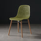 Scandinavian Style Plastic Dining Armless Chair Solid Back Chair with Wooden Legs Green 1 Piece Clearhalo ' kitchen&dining_furn' 'Dining Chairs' 'Dining Tables & Seating' 'dining_chair' 'furn' 'furn_dining_chair' 'Furniture' 'furniture_dining_chair' 'Kitchen & Dining Furniture' 'kitchen' 4039147