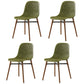 Scandinavian Style Plastic Dining Armless Chair Solid Back Chair with Wooden Legs Green 4 Piece Set Clearhalo ' kitchen&dining_furn' 'Dining Chairs' 'Dining Tables & Seating' 'dining_chair' 'furn' 'furn_dining_chair' 'Furniture' 'furniture_dining_chair' 'Kitchen & Dining Furniture' 'kitchen' 4039149