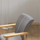 Contemporary Style Linen Dining Arm Chair Upholstered Single Solid Back Chair Clearhalo ' kitchen&dining_furn' 'Dining Chairs' 'Dining Tables & Seating' 'dining_chair' 'furn' 'furn_dining_chair' 'Furniture' 'furniture_dining_chair' 'Kitchen & Dining Furniture' 'kitchen' 4039166