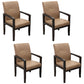 Minimalist Style Upholstered Arm Dining Chairs Solid Back Side Chairs (Set of 4) Brown Clearhalo ' kitchen&dining_furn' 'Dining Chairs' 'Dining Tables & Seating' 'dining_chair' 'furn' 'furn_dining_chair' 'Furniture' 'furniture_dining_chair' 'Kitchen & Dining Furniture' 'kitchen' 4039180