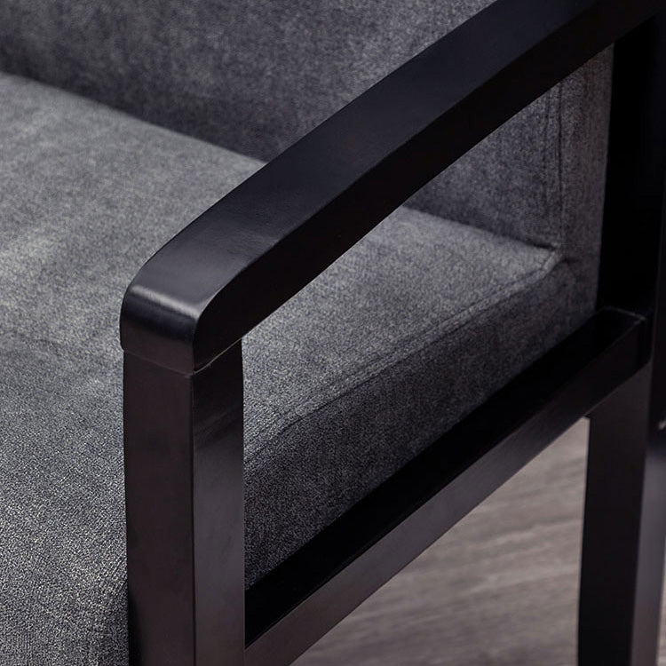 Minimalist Style Upholstered Arm Dining Chairs Solid Back Side Chairs (Set of 4) Clearhalo ' kitchen&dining_furn' 'Dining Chairs' 'Dining Tables & Seating' 'dining_chair' 'furn' 'furn_dining_chair' 'Furniture' 'furniture_dining_chair' 'Kitchen & Dining Furniture' 'kitchen' 4039184