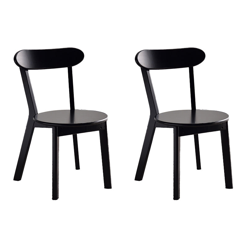 Scandinavian Style Wood Side Dining Chairs Open Back Dining Side Chair (Set of 2) Black Clearhalo ' kitchen&dining_furn' 'Dining Chairs' 'Dining Tables & Seating' 'dining_chair' 'furn' 'furn_dining_chair' 'Furniture' 'furniture_dining_chair' 'Kitchen & Dining Furniture' 'kitchen' 4039193