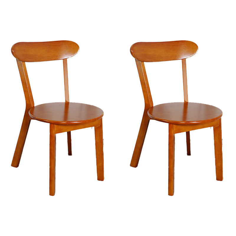 Scandinavian Style Wood Side Dining Chairs Open Back Dining Side Chair (Set of 2) Walnut Clearhalo ' kitchen&dining_furn' 'Dining Chairs' 'Dining Tables & Seating' 'dining_chair' 'furn' 'furn_dining_chair' 'Furniture' 'furniture_dining_chair' 'Kitchen & Dining Furniture' 'kitchen' 4039199
