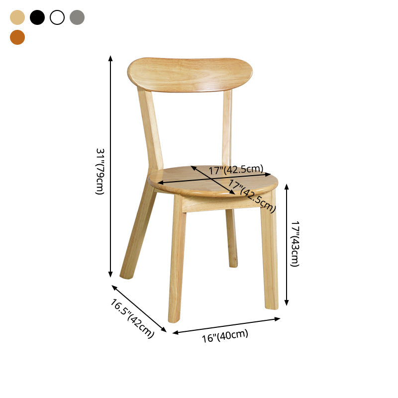 Scandinavian Style Wood Side Dining Chairs Open Back Dining Side Chair (Set of 2) Clearhalo ' kitchen&dining_furn' 'Dining Chairs' 'Dining Tables & Seating' 'dining_chair' 'furn' 'furn_dining_chair' 'Furniture' 'furniture_dining_chair' 'Kitchen & Dining Furniture' 'kitchen' 4039206