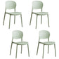 Scandinavian Plastic Armless Dining Chair Stackable Dining Side Chairs (Set of 4) Mint Green Clearhalo ' kitchen&dining_furn' 'Dining Chairs' 'Dining Tables & Seating' 'dining_chair' 'furn' 'furn_dining_chair' 'Furniture' 'furniture_dining_chair' 'Kitchen & Dining Furniture' 'kitchen' 4039210