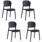 Scandinavian Plastic Armless Dining Chair Stackable Dining Side Chairs (Set of 4) Black Clearhalo ' kitchen&dining_furn' 'Dining Chairs' 'Dining Tables & Seating' 'dining_chair' 'furn' 'furn_dining_chair' 'Furniture' 'furniture_dining_chair' 'Kitchen & Dining Furniture' 'kitchen' 4039219