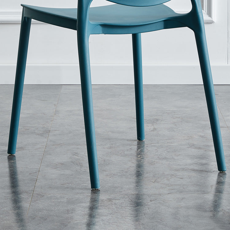 Scandinavian Plastic Armless Dining Chair Stackable Dining Side Chairs (Set of 4) Clearhalo ' kitchen&dining_furn' 'Dining Chairs' 'Dining Tables & Seating' 'dining_chair' 'furn' 'furn_dining_chair' 'Furniture' 'furniture_dining_chair' 'Kitchen & Dining Furniture' 'kitchen' 4039223
