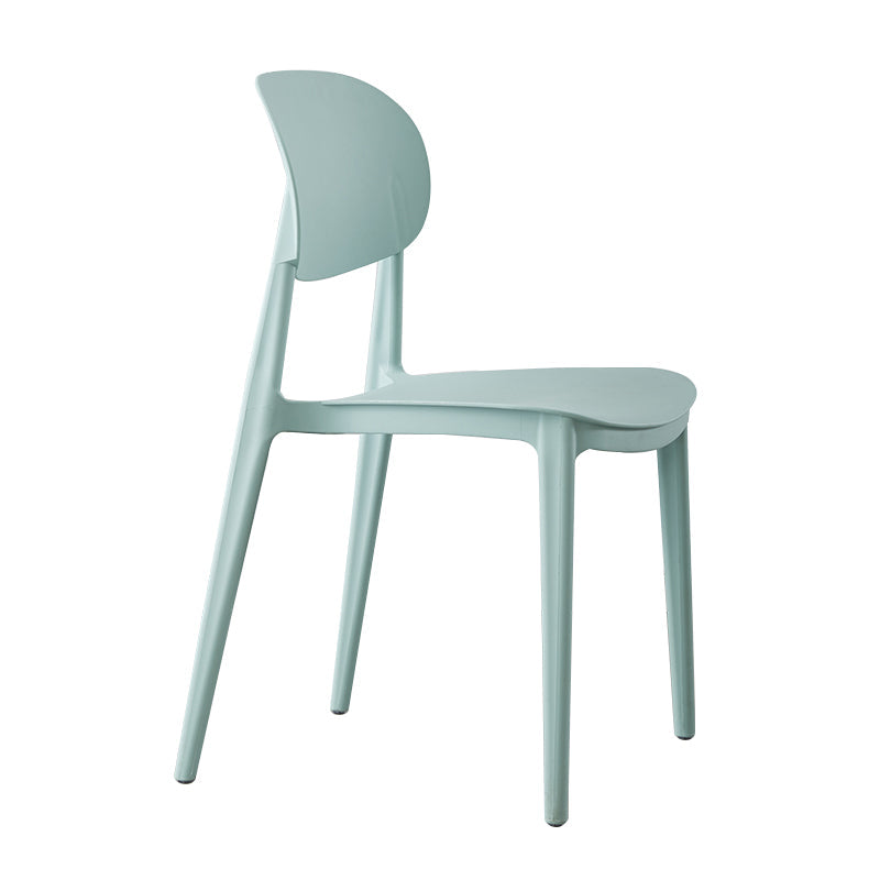 Open Back Armless Dining Chair Plastic Stackable Dining Side Chairs (Set of 4) Clearhalo ' kitchen&dining_furn' 'Dining Chairs' 'Dining Tables & Seating' 'dining_chair' 'furn' 'furn_dining_chair' 'Furniture' 'furniture_dining_chair' 'Kitchen & Dining Furniture' 'kitchen' 4039239