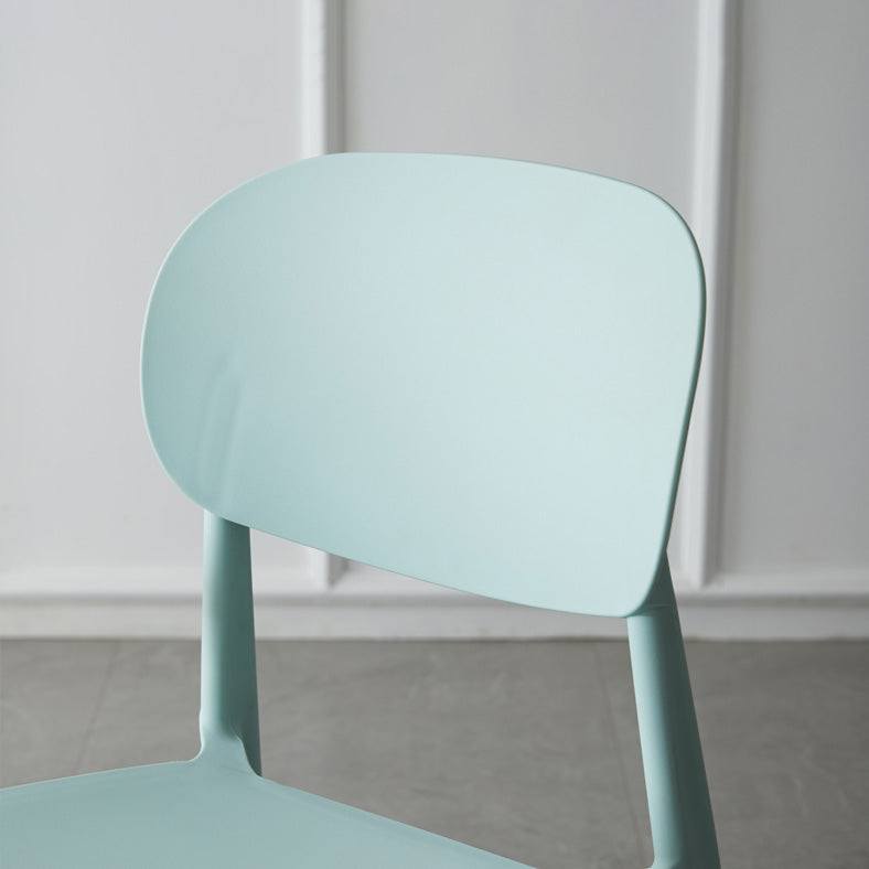 Open Back Armless Dining Chair Plastic Stackable Dining Side Chairs (Set of 4) Clearhalo ' kitchen&dining_furn' 'Dining Chairs' 'Dining Tables & Seating' 'dining_chair' 'furn' 'furn_dining_chair' 'Furniture' 'furniture_dining_chair' 'Kitchen & Dining Furniture' 'kitchen' 4039241