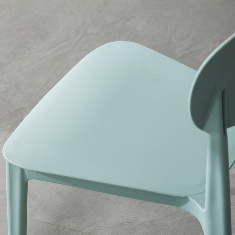 Open Back Armless Dining Chair Plastic Stackable Dining Side Chairs (Set of 4) Clearhalo ' kitchen&dining_furn' 'Dining Chairs' 'Dining Tables & Seating' 'dining_chair' 'furn' 'furn_dining_chair' 'Furniture' 'furniture_dining_chair' 'Kitchen & Dining Furniture' 'kitchen' 4039243