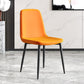 Modern Metal Indoor-Outdoor Chair Dining Room Solid Back Armless Single Chair Orange Clearhalo ' kitchen&dining_furn' 'Dining Chairs' 'Dining Tables & Seating' 'dining_chair' 'furn' 'furn_dining_chair' 'Furniture' 'furniture_dining_chair' 'Kitchen & Dining Furniture' 'kitchen' 4039251