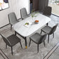 Modern Metal Indoor-Outdoor Chair Dining Room Solid Back Armless Single Chair Clearhalo ' kitchen&dining_furn' 'Dining Chairs' 'Dining Tables & Seating' 'dining_chair' 'furn' 'furn_dining_chair' 'Furniture' 'furniture_dining_chair' 'Kitchen & Dining Furniture' 'kitchen' 4039252