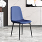Modern Metal Indoor-Outdoor Chair Dining Room Solid Back Armless Single Chair Navy Blue Clearhalo ' kitchen&dining_furn' 'Dining Chairs' 'Dining Tables & Seating' 'dining_chair' 'furn' 'furn_dining_chair' 'Furniture' 'furniture_dining_chair' 'Kitchen & Dining Furniture' 'kitchen' 4039265
