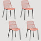 Home Dining Armless Chairs Dining Side Chairs with Metal Legs (Set of 4) Red Clearhalo ' kitchen&dining_furn' 'Dining Chairs' 'Dining Tables & Seating' 'dining_chair' 'furn' 'furn_dining_chair' 'Furniture' 'furniture_dining_chair' 'Kitchen & Dining Furniture' 'kitchen' 4039277
