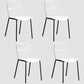 Home Dining Armless Chairs Dining Side Chairs with Metal Legs (Set of 4) White Clearhalo ' kitchen&dining_furn' 'Dining Chairs' 'Dining Tables & Seating' 'dining_chair' 'furn' 'furn_dining_chair' 'Furniture' 'furniture_dining_chair' 'Kitchen & Dining Furniture' 'kitchen' 4039283