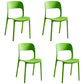 Plastic Stackable Dining Side Chairs Open Back Armless Dining Chair (Set of 4) Green Clearhalo ' kitchen&dining_furn' 'Dining Chairs' 'Dining Tables & Seating' 'dining_chair' 'furn' 'furn_dining_chair' 'Furniture' 'furniture_dining_chair' 'Kitchen & Dining Furniture' 'kitchen' 4039298
