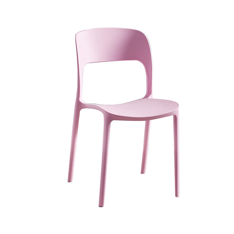 Plastic Stackable Dining Side Chairs Open Back Armless Dining Chair (Set of 4) Clearhalo ' kitchen&dining_furn' 'Dining Chairs' 'Dining Tables & Seating' 'dining_chair' 'furn' 'furn_dining_chair' 'Furniture' 'furniture_dining_chair' 'Kitchen & Dining Furniture' 'kitchen' 4039301