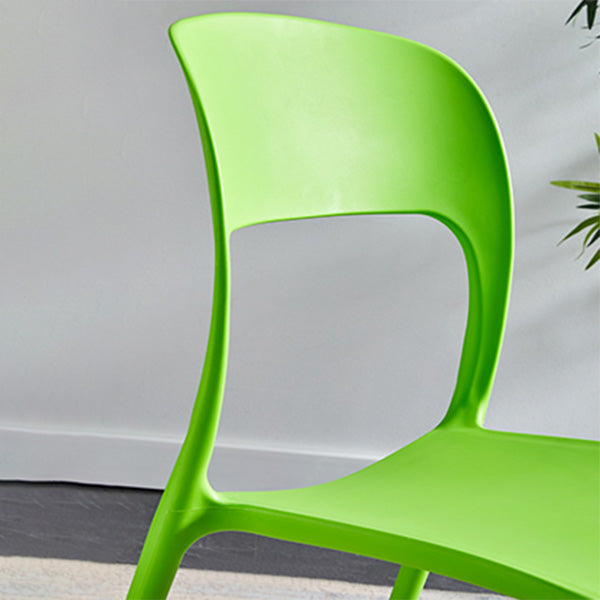 Plastic Stackable Dining Side Chairs Open Back Armless Dining Chair (Set of 4) Clearhalo ' kitchen&dining_furn' 'Dining Chairs' 'Dining Tables & Seating' 'dining_chair' 'furn' 'furn_dining_chair' 'Furniture' 'furniture_dining_chair' 'Kitchen & Dining Furniture' 'kitchen' 4039302