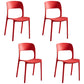 Plastic Stackable Dining Side Chairs Open Back Armless Dining Chair (Set of 4) Red Clearhalo ' kitchen&dining_furn' 'Dining Chairs' 'Dining Tables & Seating' 'dining_chair' 'furn' 'furn_dining_chair' 'Furniture' 'furniture_dining_chair' 'Kitchen & Dining Furniture' 'kitchen' 4039303
