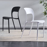 Plastic Stackable Dining Side Chairs Open Back Armless Dining Chair (Set of 4) Clearhalo ' kitchen&dining_furn' 'Dining Chairs' 'Dining Tables & Seating' 'dining_chair' 'furn' 'furn_dining_chair' 'Furniture' 'furniture_dining_chair' 'Kitchen & Dining Furniture' 'kitchen' 4039311