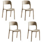 Plastic Stackable Dining Side Chairs Open Back Armless Dining Chair (Set of 4) Camel Clearhalo ' kitchen&dining_furn' 'Dining Chairs' 'Dining Tables & Seating' 'dining_chair' 'furn' 'furn_dining_chair' 'Furniture' 'furniture_dining_chair' 'Kitchen & Dining Furniture' 'kitchen' 4039312