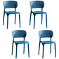 Stackable Plastic Dining Side Chairs Open Back Armless Dining Chairs (Set of 4) Blue Clearhalo ' kitchen&dining_furn' 'Dining Chairs' 'Dining Tables & Seating' 'dining_chair' 'furn' 'furn_dining_chair' 'Furniture' 'furniture_dining_chair' 'Kitchen & Dining Furniture' 'kitchen' 4039332