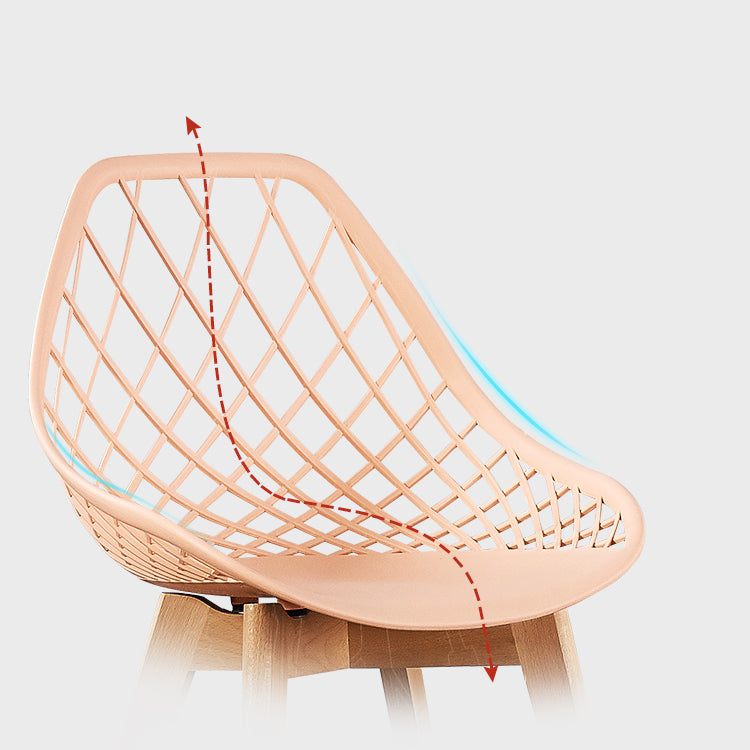 Eames Armless Dining Chairs Side Dining Chairs with Wood Legs (Set of 4) Clearhalo ' kitchen&dining_furn' 'Dining Chairs' 'Dining Tables & Seating' 'dining_chair' 'Furniture' 'furniture_dining_chair' 'Kitchen & Dining Furniture' 'kitchen' 4039346