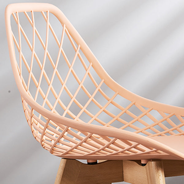 Eames Armless Dining Chairs Side Dining Chairs with Wood Legs (Set of 4) Clearhalo ' kitchen&dining_furn' 'Dining Chairs' 'Dining Tables & Seating' 'dining_chair' 'Furniture' 'furniture_dining_chair' 'Kitchen & Dining Furniture' 'kitchen' 4039348