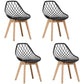 Eames Armless Dining Chairs Side Dining Chairs with Wood Legs (Set of 4) Black Clearhalo ' kitchen&dining_furn' 'Dining Chairs' 'Dining Tables & Seating' 'dining_chair' 'Furniture' 'furniture_dining_chair' 'Kitchen & Dining Furniture' 'kitchen' 4039353