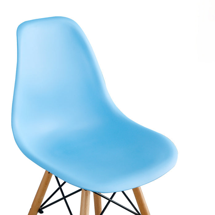 Armless Dining Chairs Eames Side Dining Chairs with Wood Legs (Set of 4) Clearhalo ' kitchen&dining_furn' 'Dining Chairs' 'Dining Tables & Seating' 'dining_chair' 'Furniture' 'furniture_dining_chair' 'Kitchen & Dining Furniture' 'kitchen' 4039370