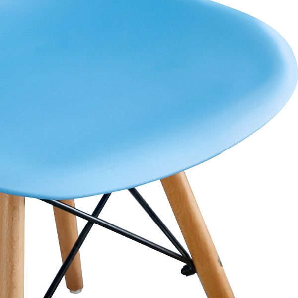 Armless Dining Chairs Eames Side Dining Chairs with Wood Legs (Set of 4) Clearhalo ' kitchen&dining_furn' 'Dining Chairs' 'Dining Tables & Seating' 'dining_chair' 'Furniture' 'furniture_dining_chair' 'Kitchen & Dining Furniture' 'kitchen' 4039374