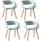 Scandinavian Armless Dining Chairs Side Dining Chairs with Wood Legs (Set of 4) Mint Green Clearhalo ' kitchen&dining_furn' 'Dining Chairs' 'Dining Tables & Seating' 'dining_chair' 'furn' 'furn_dining_chair' 'Furniture' 'furniture_dining_chair' 'Kitchen & Dining Furniture' 'kitchen' 4039381