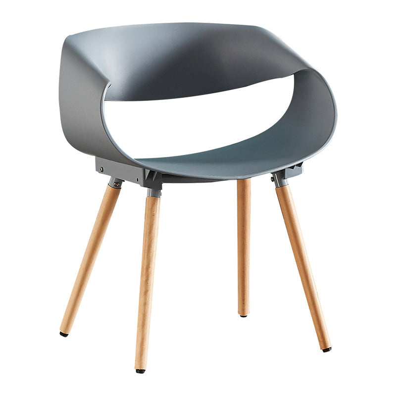 Scandinavian Armless Dining Chairs Side Dining Chairs with Wood Legs (Set of 4) Clearhalo ' kitchen&dining_furn' 'Dining Chairs' 'Dining Tables & Seating' 'dining_chair' 'furn' 'furn_dining_chair' 'Furniture' 'furniture_dining_chair' 'Kitchen & Dining Furniture' 'kitchen' 4039388