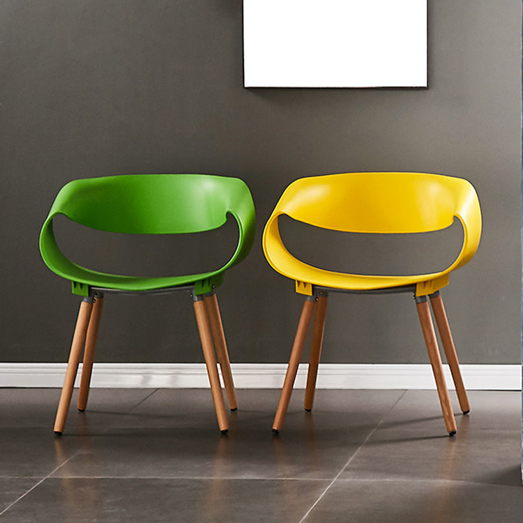 Scandinavian Armless Dining Chairs Side Dining Chairs with Wood Legs (Set of 4) Clearhalo ' kitchen&dining_furn' 'Dining Chairs' 'Dining Tables & Seating' 'dining_chair' 'furn' 'furn_dining_chair' 'Furniture' 'furniture_dining_chair' 'Kitchen & Dining Furniture' 'kitchen' 4039399