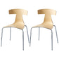 Stackable Dining Armless Chairs Indoor Dining Side Chairs with Metal Legs Yellow 2 Piece Set Clearhalo ' kitchen&dining_furn' 'Dining Chairs' 'Dining Tables & Seating' 'dining_chair' 'furn' 'furn_dining_chair' 'Furniture' 'furniture_dining_chair' 'Kitchen & Dining Furniture' 'kitchen' 4039412