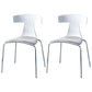 Stackable Dining Armless Chairs Indoor Dining Side Chairs with Metal Legs Off-White 2 Piece Set Clearhalo ' kitchen&dining_furn' 'Dining Chairs' 'Dining Tables & Seating' 'dining_chair' 'furn' 'furn_dining_chair' 'Furniture' 'furniture_dining_chair' 'Kitchen & Dining Furniture' 'kitchen' 4039418