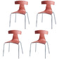 Stackable Dining Armless Chairs Indoor Dining Side Chairs with Metal Legs Red 4 Piece Set Clearhalo ' kitchen&dining_furn' 'Dining Chairs' 'Dining Tables & Seating' 'dining_chair' 'furn' 'furn_dining_chair' 'Furniture' 'furniture_dining_chair' 'Kitchen & Dining Furniture' 'kitchen' 4039424
