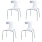 Stackable Dining Armless Chairs Indoor Dining Side Chairs with Metal Legs White 4 Piece Set Clearhalo ' kitchen&dining_furn' 'Dining Chairs' 'Dining Tables & Seating' 'dining_chair' 'furn' 'furn_dining_chair' 'Furniture' 'furniture_dining_chair' 'Kitchen & Dining Furniture' 'kitchen' 4039433