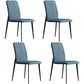 Scandinavian Metal Chairs Set Kitchen Dining Solid Back Side Chair (Set of 4) Blue Clearhalo ' kitchen&dining_furn' 'Dining Chairs' 'Dining Tables & Seating' 'dining_chair' 'furn' 'furn_dining_chair' 'Furniture' 'furniture_dining_chair' 'Kitchen & Dining Furniture' 'kitchen' 4039439