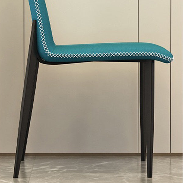 Scandinavian Metal Chairs Set Kitchen Dining Solid Back Side Chair (Set of 4) Clearhalo ' kitchen&dining_furn' 'Dining Chairs' 'Dining Tables & Seating' 'dining_chair' 'furn' 'furn_dining_chair' 'Furniture' 'furniture_dining_chair' 'Kitchen & Dining Furniture' 'kitchen' 4039447