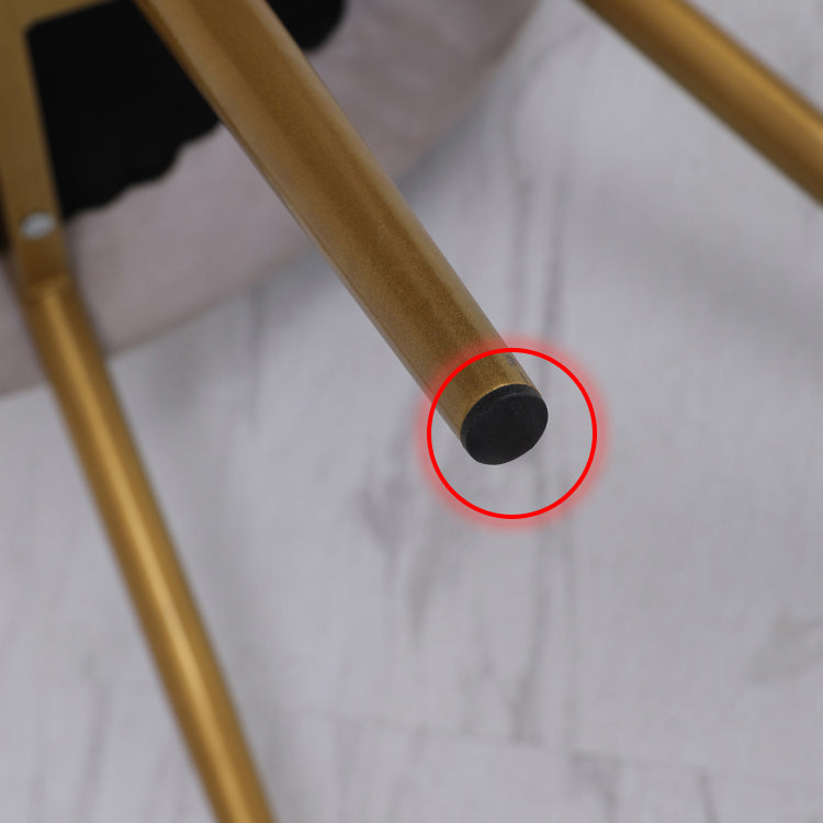 Scandinavian Style Metal Dining Chair Home Armless Cushion Crown Top Back Single Chair Clearhalo ' kitchen&dining_furn' 'Dining Chairs' 'Dining Tables & Seating' 'dining_chair' 'furn' 'furn_dining_chair' 'Furniture' 'furniture_dining_chair' 'Kitchen & Dining Furniture' 'kitchen' 4039491