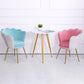 Scandinavian Style Metal Dining Chair Home Armless Cushion Crown Top Back Single Chair Clearhalo ' kitchen&dining_furn' 'Dining Chairs' 'Dining Tables & Seating' 'dining_chair' 'furn' 'furn_dining_chair' 'Furniture' 'furniture_dining_chair' 'Kitchen & Dining Furniture' 'kitchen' 4039496