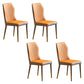 Scandinavian Style Oak Wood Chair Kitchen Dining Solid Back Side Chairs Orange 4 Piece Set Brass Gold Clearhalo ' kitchen&dining_furn' 'Dining Chairs' 'Dining Tables & Seating' 'dining_chair' 'furn' 'furn_dining_chair' 'Furniture' 'furniture_dining_chair' 'Kitchen & Dining Furniture' 'kitchen' 4039513