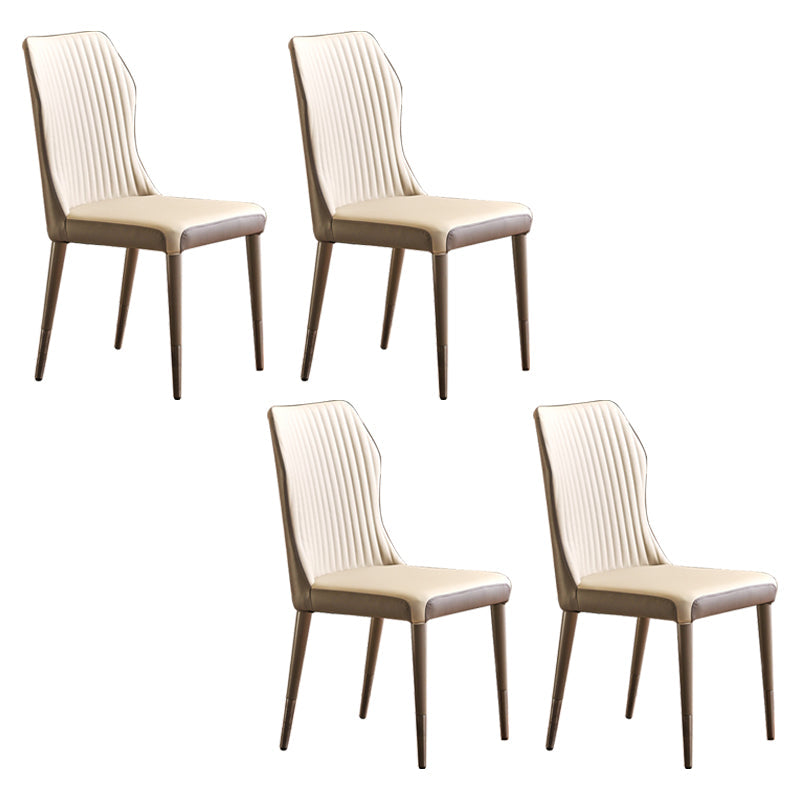 Scandinavian Style Oak Wood Chair Kitchen Dining Solid Back Side Chairs Beige 4 Piece Set Black Clearhalo ' kitchen&dining_furn' 'Dining Chairs' 'Dining Tables & Seating' 'dining_chair' 'furn' 'furn_dining_chair' 'Furniture' 'furniture_dining_chair' 'Kitchen & Dining Furniture' 'kitchen' 4039520