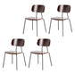 Industrial Metal Milk Tea Shop Side Chair Matte Finish Open Back Dining Chair (Set of 4) Dark Brown Clearhalo ' kitchen&dining_furn' 'Dining Chairs' 'Dining Tables & Seating' 'dining_chair' 'furn' 'furn_dining_chair' 'Furniture' 'furniture_dining_chair' 'Kitchen & Dining Furniture' 'kitchen' 4039535