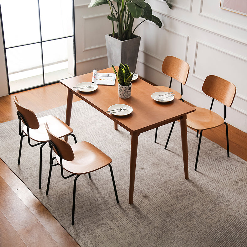 Industrial Metal Milk Tea Shop Side Chair Matte Finish Open Back Dining Chair (Set of 4) Clearhalo ' kitchen&dining_furn' 'Dining Chairs' 'Dining Tables & Seating' 'dining_chair' 'furn' 'furn_dining_chair' 'Furniture' 'furniture_dining_chair' 'Kitchen & Dining Furniture' 'kitchen' 4039550